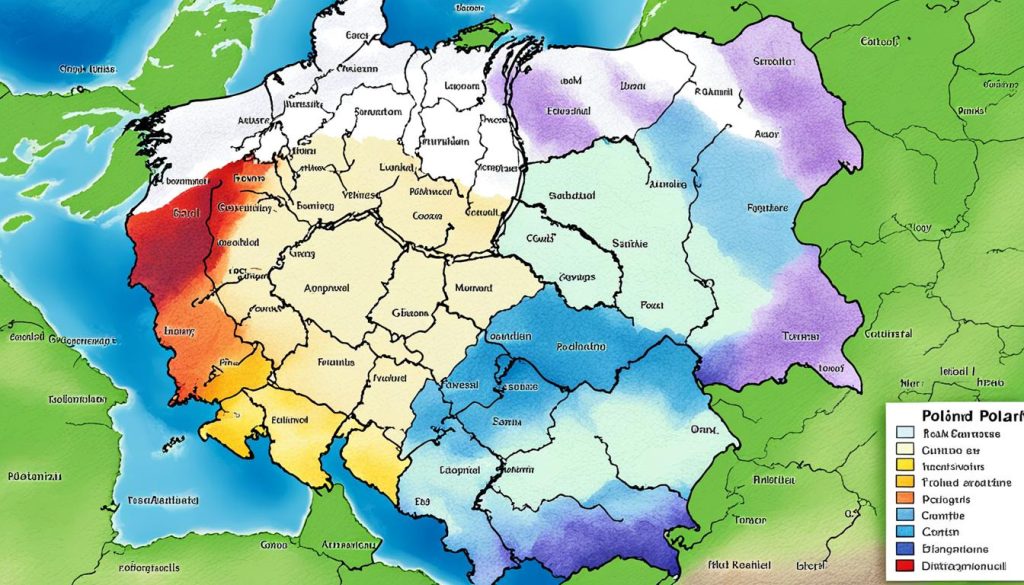 Poland Geographical Climate Map